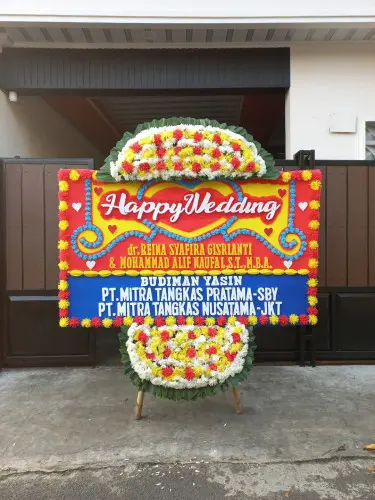 Papan Bunga Pernikahan poris gaga